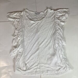 M/C Womens Blouse Shirt Top Sz S Small Short Sleeve Solid Comfort Soft Stain